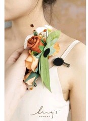 Ling’s moment 2pcs Prom Wrist/Shoulder Corsage Artificial Flower, Girl/Mother…