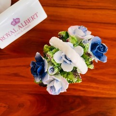 Royal Albert Moonlight Rose Porcelain Flower Basket – England Bone China