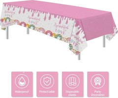 Donut Baby Sprinkle Decorations Girl Tablecloth – Sprinkled with Multi Color