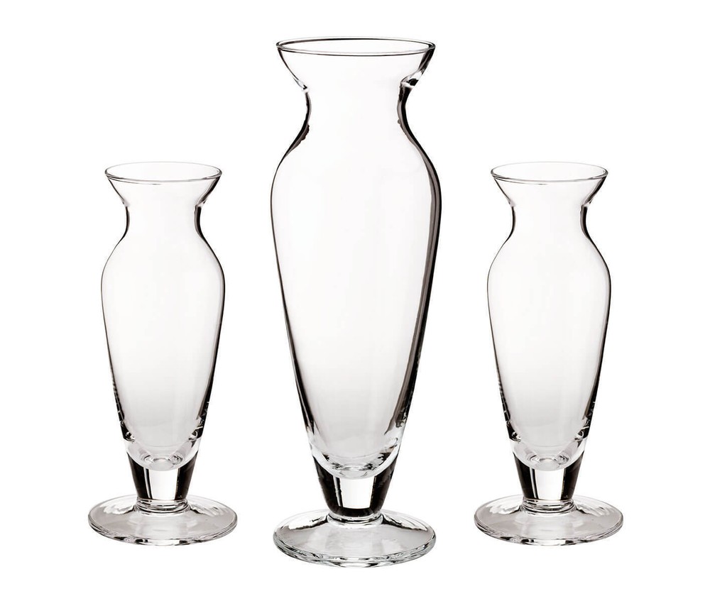 Glass 3 piece Vase Unity Sand Ceremony Set