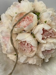 10” Blush Peony Kissing Ball Hanging Wedding Decor Floral Bouquet Set of 3 NEW