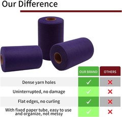Purple Tulle Fabric Rolls 6 Inch by 100 Yards (300 feet) Fabric Spool Tulle