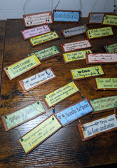 Lot of 46 Handmade Rustic Wine Wedding Favor Signs Guest Gifts Engagement Decor