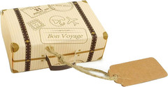 50pcs Suitcase Candy Boxes, Party Favor Candy Box, Vintage Kraft Paper Gift Bag