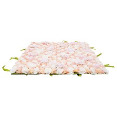 1m × 1m Silk Rose & Hydrangea Flower Wall Panel Artificial Floral Backdrop