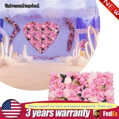 12 Pcs Pink Flower Wall Decor, 3D Silk Rose Floral Artificial Flower Wall