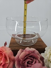 Multicolor Roses Arrangement in Glass Bubble Bowl