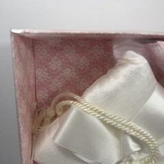 Hortense B Hewitt White Brocade Ring Bearer Pillow Tassel Satin NIB