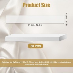 50pcs Vellum Belly Band, Clear Invitation Band for 5×7 12.2×1.57 inch,