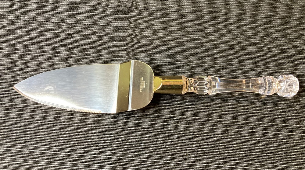 Stainless Steel Serrated ￼￼Cake Server w/ Clear Acrylic Handle Wedding Table