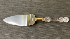 Stainless Steel Serrated ￼￼Cake Server w/ Clear Acrylic Handle Wedding Table