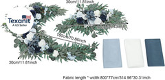 Artificial Wedding Arch Flowers Kit (Pack of 5), 2Pcss Realistic Silk Roses Flow