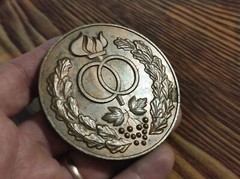 VINTAGE Soviet MEDAL WEDDING TABLE MEDAL USSR heavy Souvenir