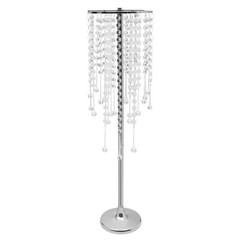 10pcs Crystal Flower Stands 75cm Flower Holder Wedding Table Decor Silver