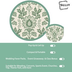 SUJJY 16 Pack Mughal Blooms Foldable Hand Fans with 8 7.8 inches, Multicolor
