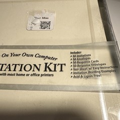 Gartner studios 50 Count Platinum Hearts Wedding Invitation Kit~ Sealed Package