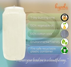 Hyoola 7 Day White Prayer Candles 20 – 6 Tall Pillar Candles For Religious