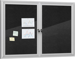 48″X34″ Enclosed Bulletin Board, Outdoor Lockable Weather-Resistant Aluminum Cor