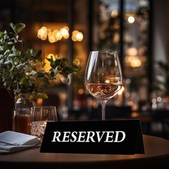 Reserved Table Signs Set 6 Pieces Acrylic Wedding Guest Seating Decor Event New