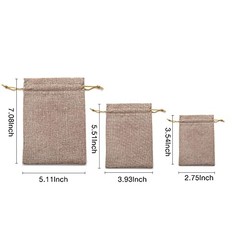48pcs Small Burlap Gift Bags with Drawstring – 1 count – 8 Colors Mixed
