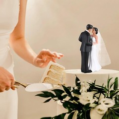 4.5» Wedding Cake Topper Bride and Groom 4.5 inches, Rice White Gift Box