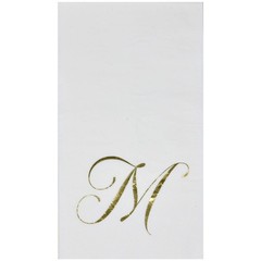 M Monogram Guest Napkins 100 Pack Initial Letter Personalized Napkins Paper D…