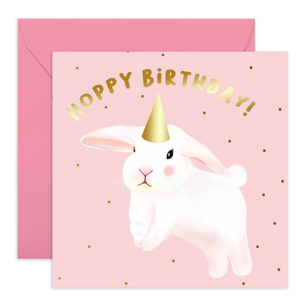 CENTRAL 23 – Cute Birthday Card for Daughter – ‘Hoppy Birthday’ – Bunny Rabbi…