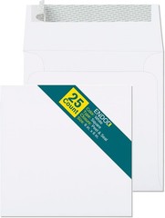 EnDoc 6×6 White Square Envelopes Self Seal – 25 Pack – Heavy-Duty 6×6,