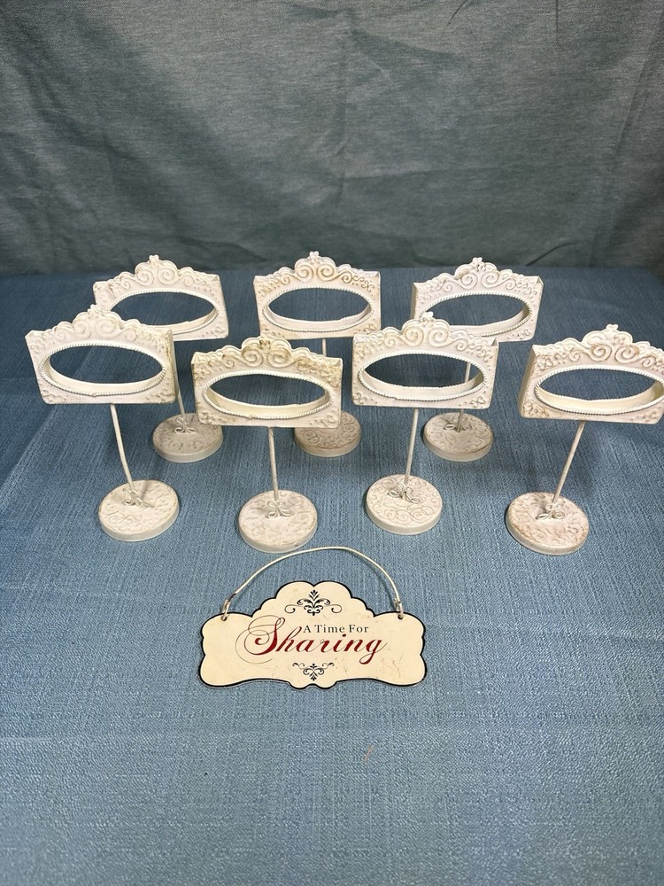 Vintage Ornate Baroque-Style Metal Place Card Holders Weddings Baby Showers
