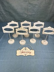 Vintage Ornate Baroque-Style Metal Place Card Holders Weddings Baby Showers