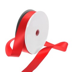 100 Yard Satin Ribbon Double Sided Grosgrain Silk Ribbon, 1.5″/Red