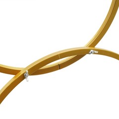 5.02ft Gold Metal Flower Stand – Stylish Square Pillar Arch with 4-Tiers