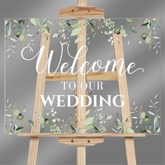 Welcome to Our Wedding Sign 24 x 18 Inch Welcome Wedding Sign for Wedding