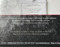 STUDIO HIS HERS 25 each wedding invitations envelopes pocket reply card envelope