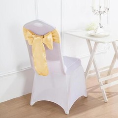 10 Champagne Satin CHAIR SASHES Ties Bows Wedding Party Reception Decorations