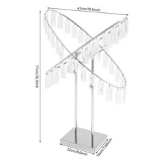 X-Shaped Crystal Flower Stand,Flower Stand Decoration for Wedding/Birthday/Party