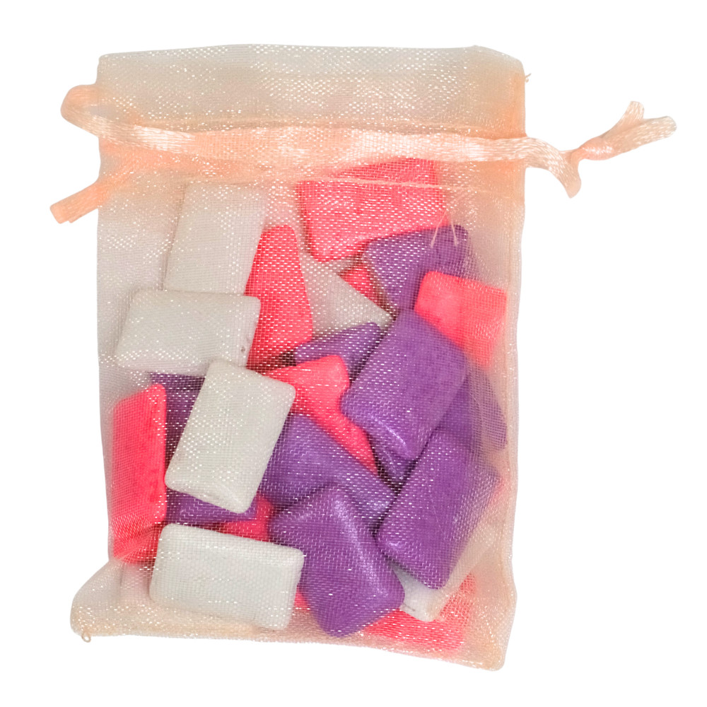 Peach Organza Gift Bags Multiple Sizes in Sets of 20, 50 or 100