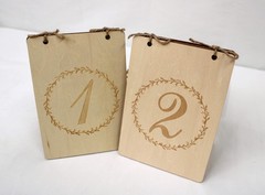 Table Top Decorations Numbers for Wedding Reception 1-24 Double Sided Real Wood