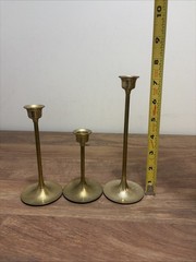 Vintage brass candle holder set of 3 home decor holiday Taiwan classic