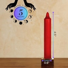 Red 5 Inch Ritual Taper Candles – Bulk – 24 Pack – Mini Taper Candles