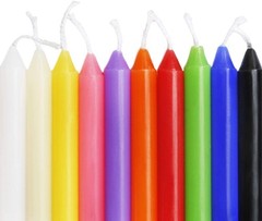 YOROXRG 100 pcs Spells Chime Candles Unscented 4 inches, Colors-4″ 100