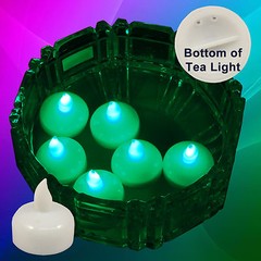USA SELLER 12 pcs LED Green Floating Tealight Candle Wedding Party Flameless