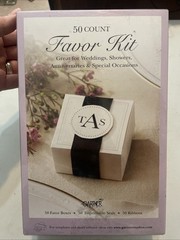 Gartner Studios FAVOR BOX KIT – 50 count – Ivory / Black NIB Sealed