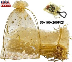 50/200pcs 4×5 inch Gift Wrap Bags Drawstring Pouches Party Wedding Gift Bags USA