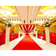 Red Wedding Aisle Runner Floor Carpet 3.3×16.4ft/39.4ft for Ceremony Banquet