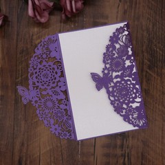 25/50/100pcs Personalized Laser Cut Printing Wedding Invitation Cards Cover Sets