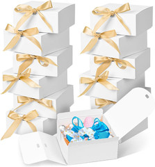 12Pack Small Gift Boxes with Lids for Presents, 4.5»X4.5»X2» White Gift Bo…