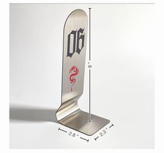 10pcs 6/8 Inch Stainless Steel Place Cards Double Sided Table Numbers (8″ 1-10)