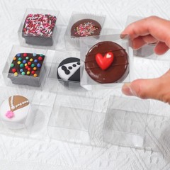 50 Count Clear Dessert Boxes for Weddings, Baby Showers & More | 2.17″ x 2.17″