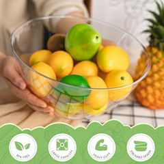 4 Pack Clear Plastic Serving Bowls 160Oz, Large Round Punch Bowls for 4PACK